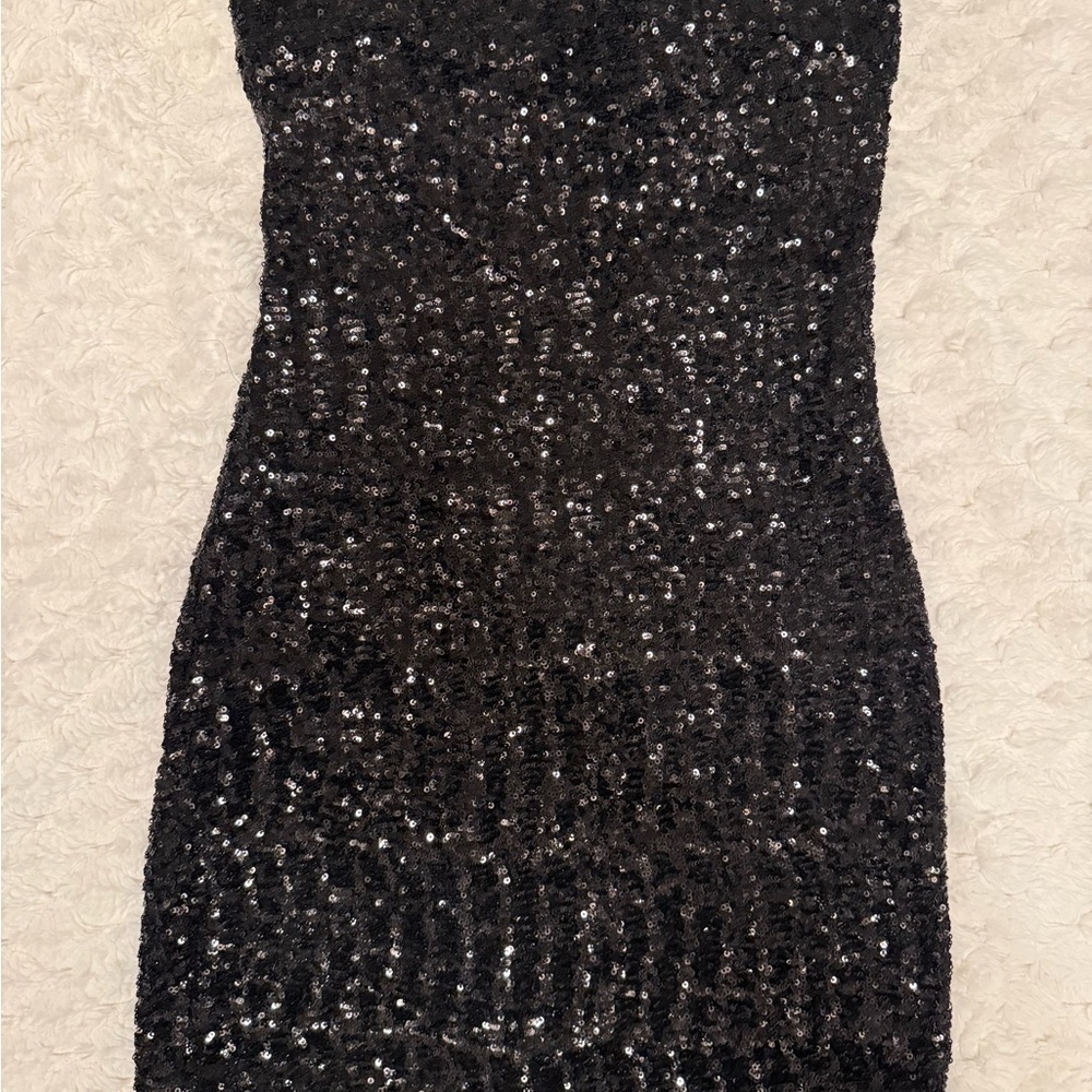 Ark & Co Black Sequin Mini Dress